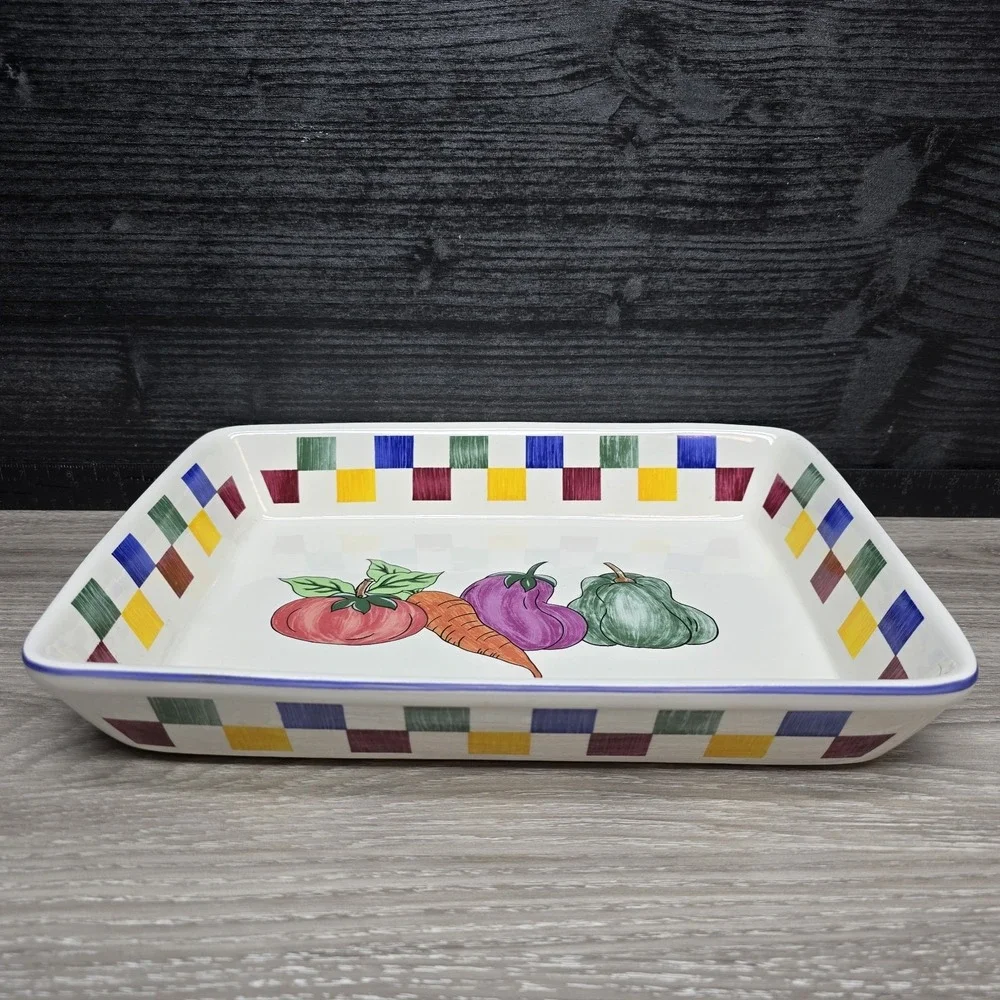 Vintage Rare TABLETOPS VERDURA Casserole Dish - Large Baking Beautiful